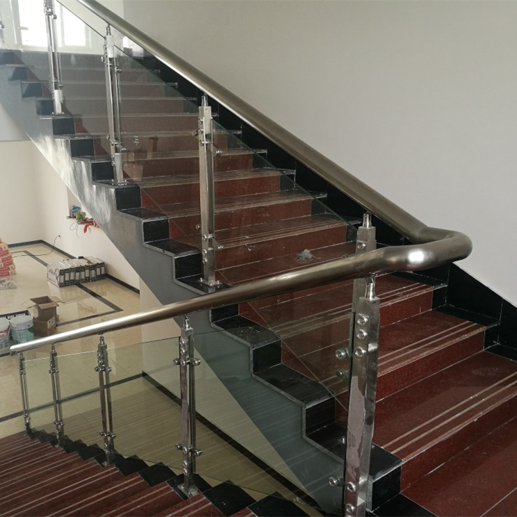 Stainless steel staircase column
