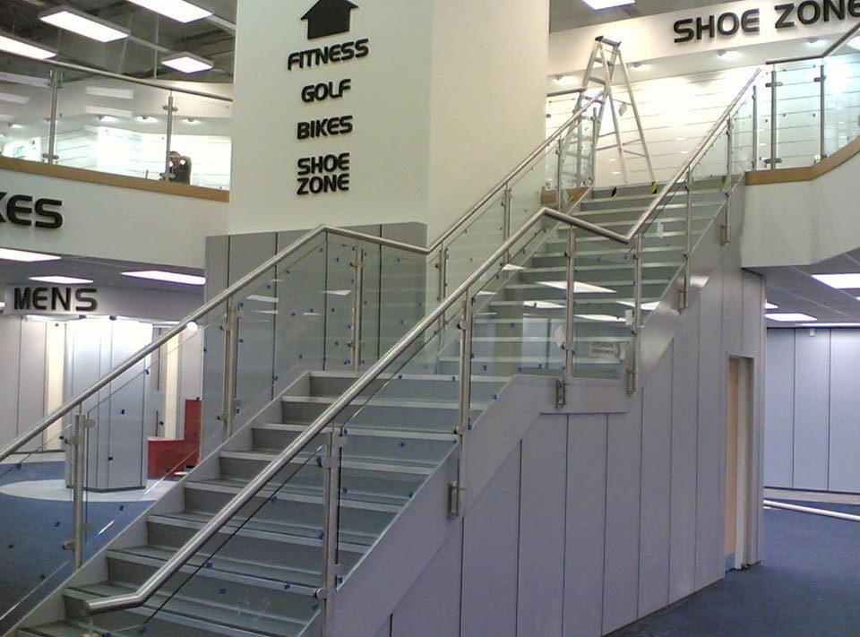 Stainless steel stair guardrail pipe for shopping malls