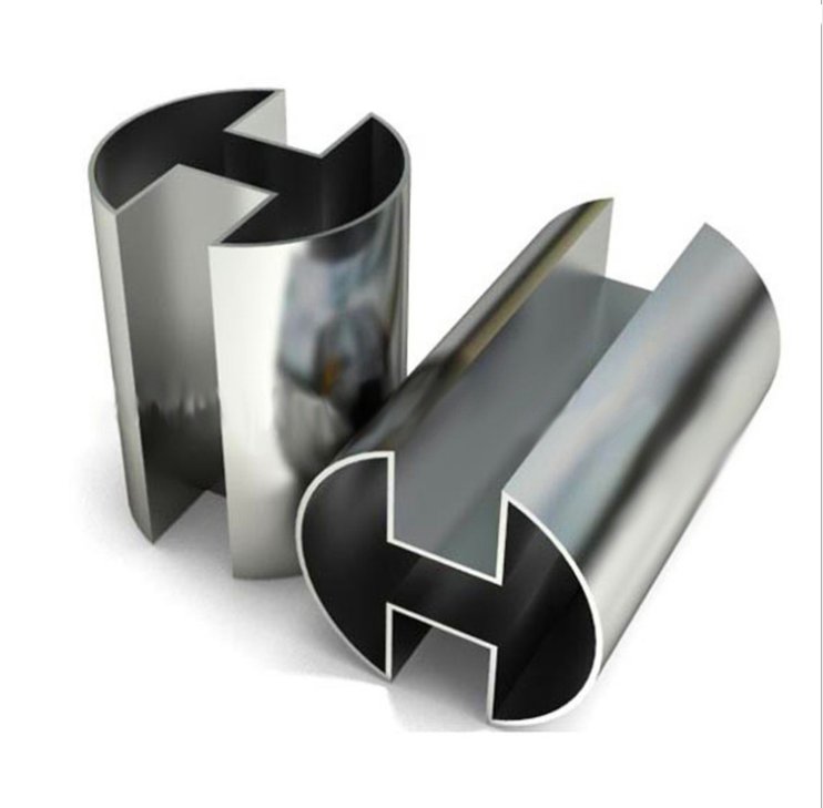 Stainless steel double groove round pipe