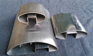 不锈钢椭圆拱形单槽管