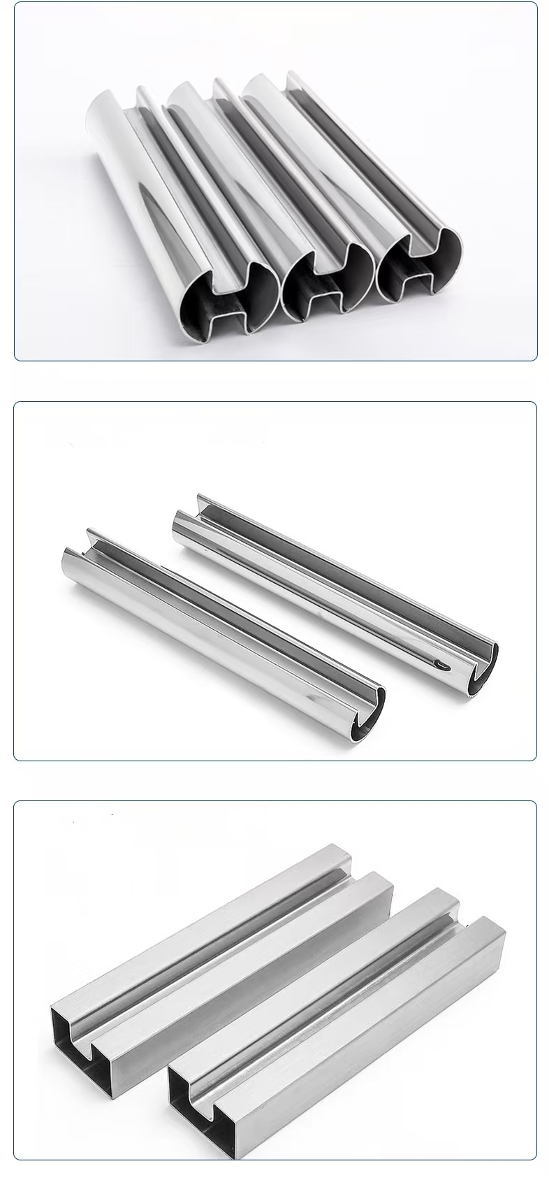 304不锈钢抛光凹槽管 拉丝凹槽管 镜面凹槽管 生产厂家