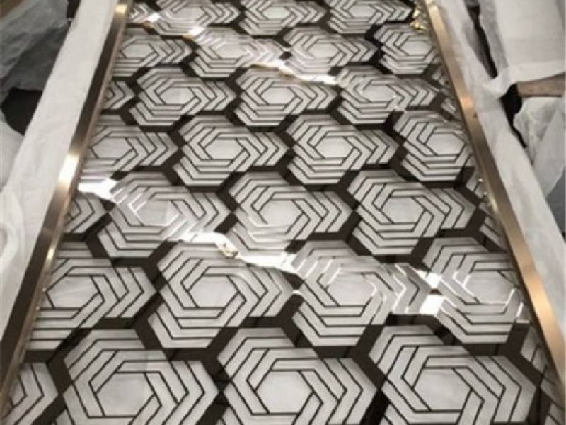 现代简约不锈钢屏风外观简洁