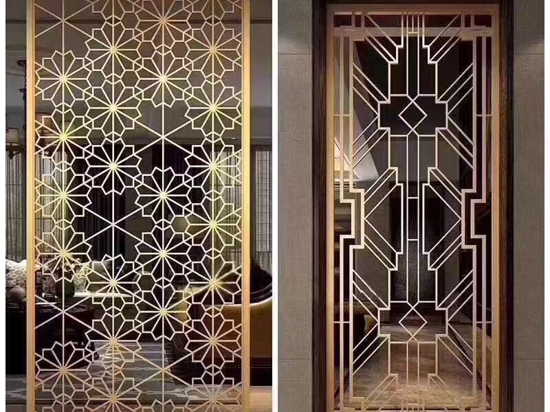 不锈钢玫瑰金屏风用抛光